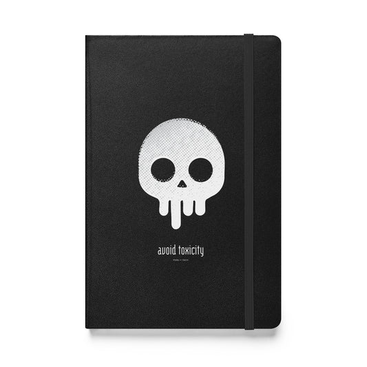 Avoid Toxicity (Black) Hardcover Bound Notebook