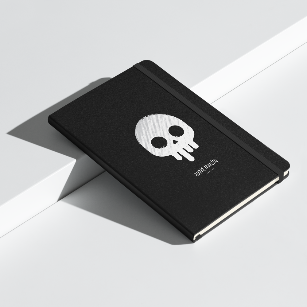 Avoid Toxicity (Black) Hardcover Bound Notebook