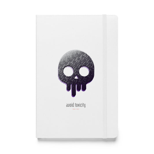 Avoid Toxicity (White) Hardcover Bound Notebook