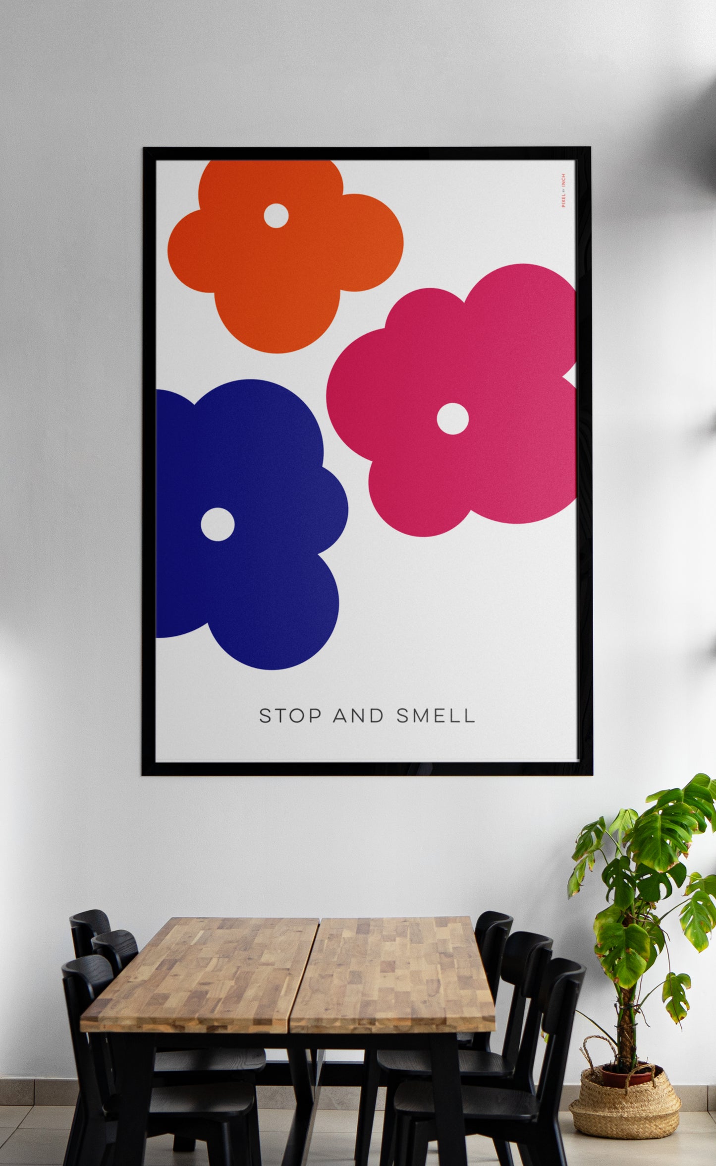 Abstract Modern Colorful Flower Print