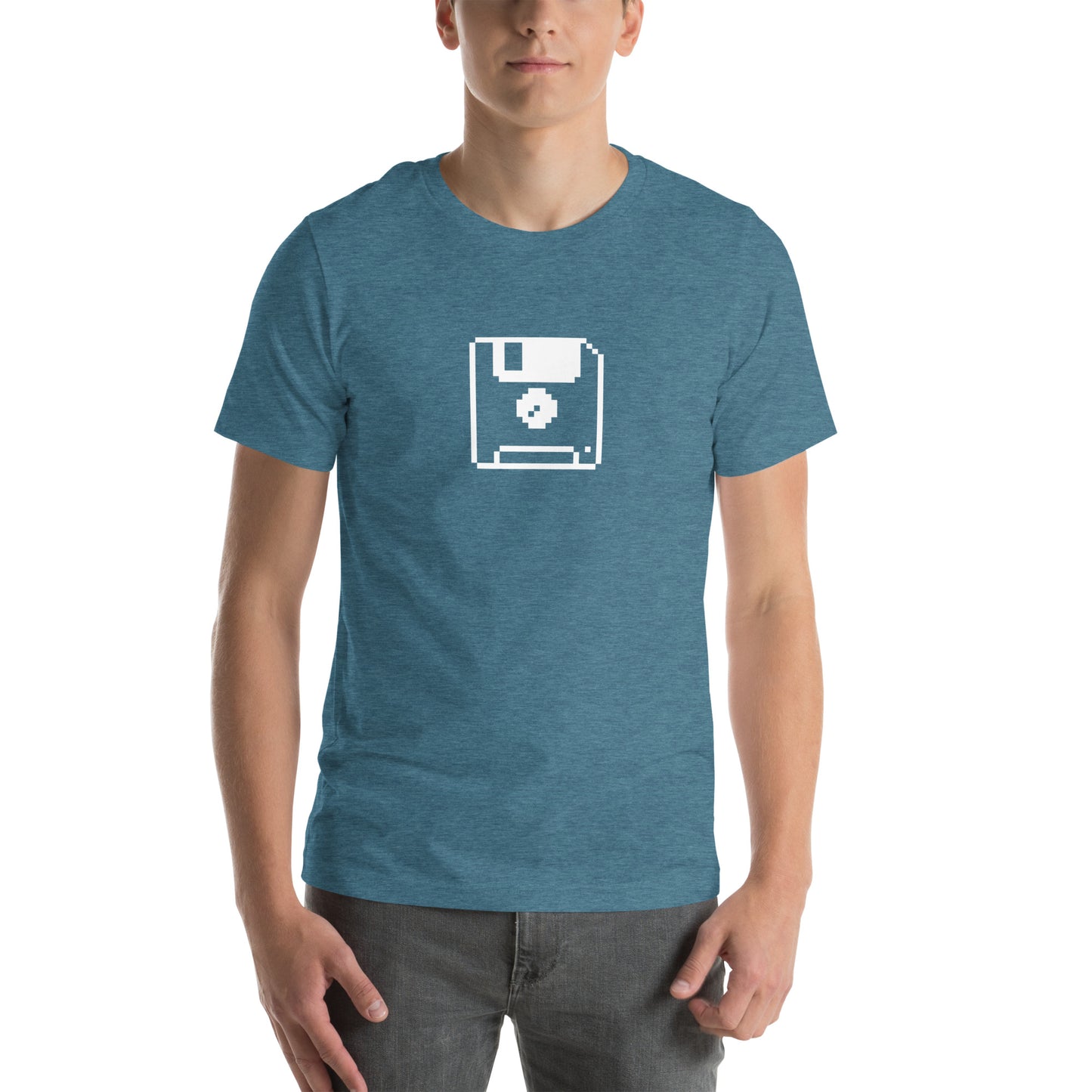 Retro Floppy Disc (White) Unisex t-shirt Unisex t-shirt